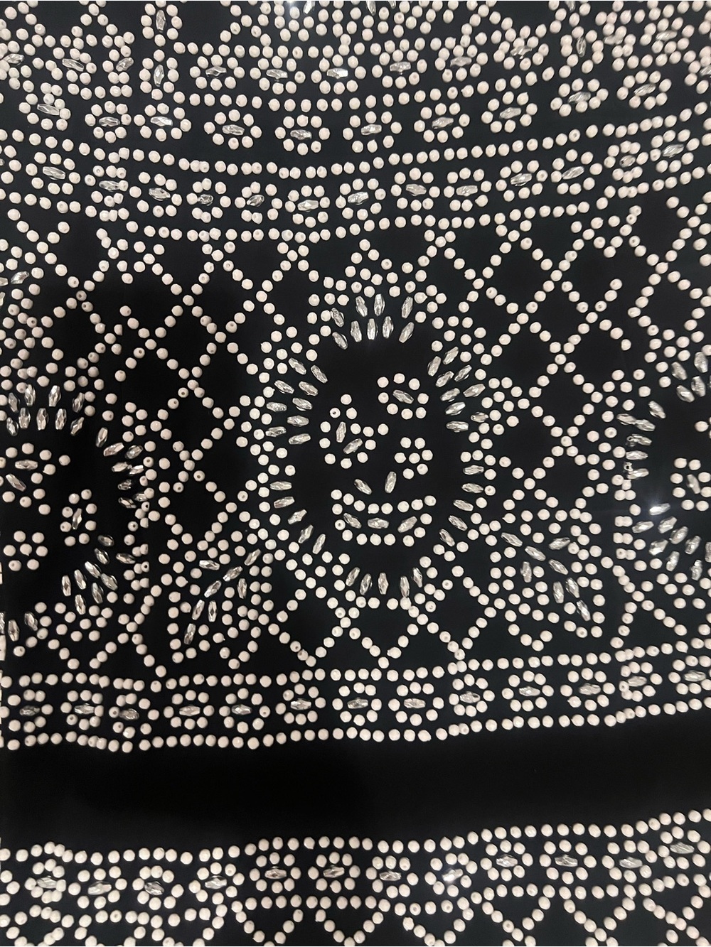 Xscape Black and White Beaded Sheath Prom Event Dress - Picture 4 of 9